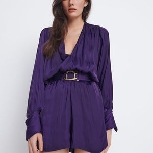 Zara Belted Jumpsuit, Small, New